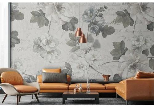 Vintage nature flowers wallpaper decoration 2