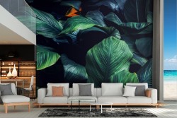 Carta da Parati foglie tropicali verdi natura