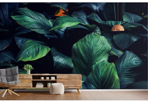 Tropical green leaves nature wallpaper 2