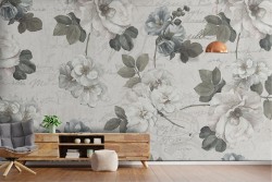 Carta da Parati Fiori Natura Vintage