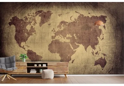 Vintage world map wallpaper