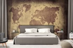 Vintage world map wallpaper