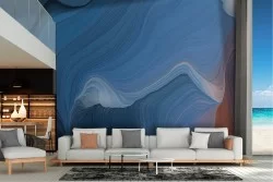 Carta da Parati superficie marmo colore azzurro