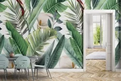 Carta da Parati Foglie Luxury Natura Tropicale