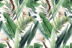 Carta da Parati Design e Stili Flora e Fauna Foglie Luxury Natura Tropicale