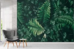 Carta da Parati Foglie Tropicale