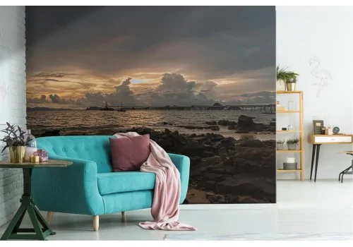 Wallpaper cliff on the sea nature landscape530