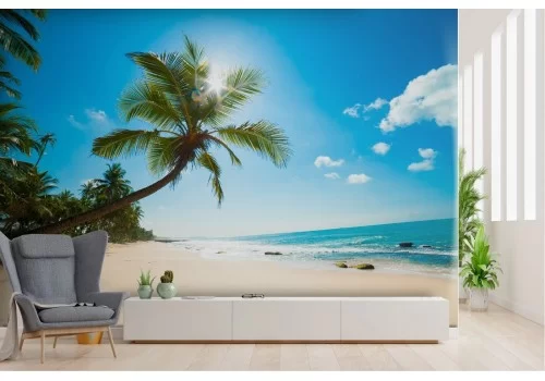 Carta da Parati spiaggia tropicale paesaggio