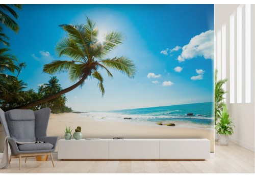 Tropical beach landscape wallpaper
