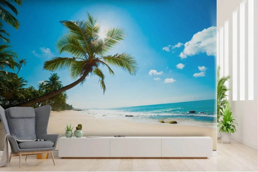 Carta Da Parati Spiaggia Tropicale Paesaggio E Adesivi Murali