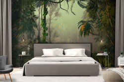 Tropical Forest and Tree Leaves Wallpaper