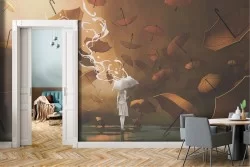 Carta da Parati dipinto donna astratto moderno