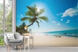Tropical Beach and Sea Wallpaper