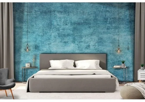 Blue concrete surface wallpaper 2