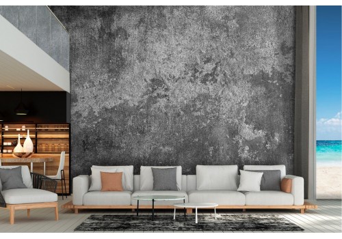 Industrial grey cement surface wallpaper 2
