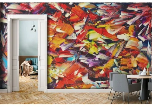 Carta da Parati superficie intonaco colori astratti