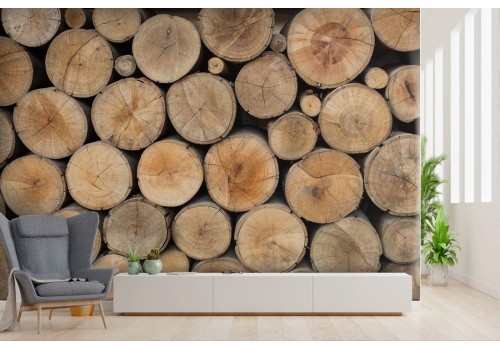 Cut wood surface wallpaper