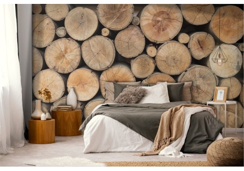 Cut wood surface wallpaper 2