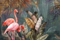 Wallpaper Design and Styles Flora and Fauna Animals Abstract Nature Tropical Leaves