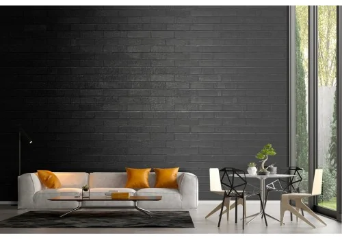 Carta da Parati superficie texture mattone nero 2