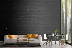 Black Brick Texture Wallpaper Surface