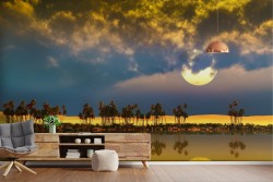 Tropical Oasis Sky Wallpaper