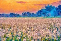 Wallpaper Design and Styles Flora and Fauna Landscapes and Nature Paintings and Watercolors Leaves and Flowers Meadows and Hills