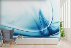 Blue wave abstract modern design wallpaper