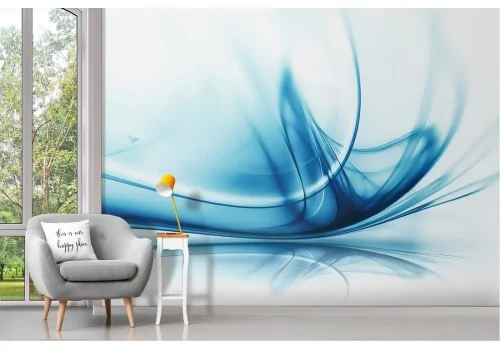 Carta da Parati onde blu astratte design moderno 2