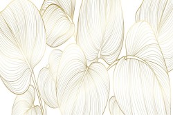 Wallpaper Design and Styles Flora and Fauna Leaves Luxury Modern Stylized Nature