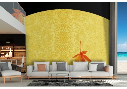 Wallpaper concrete surface gold and black