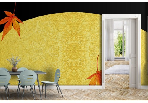 Wallpaper concrete surface gold and black 2
