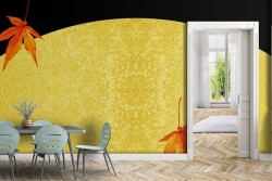 Carta da Parati superficie cemento oro e nero