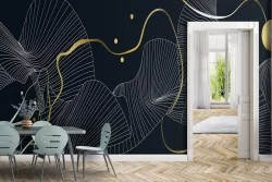 Abstract wallpaper decoration with stylized stripes