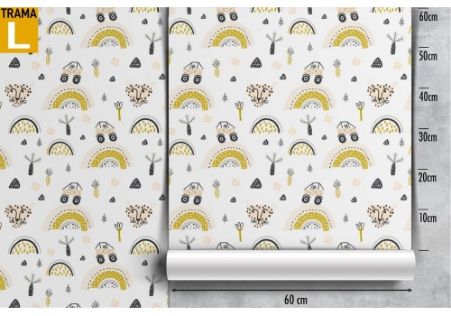 Stylized rainbow children's wallpaper. 2