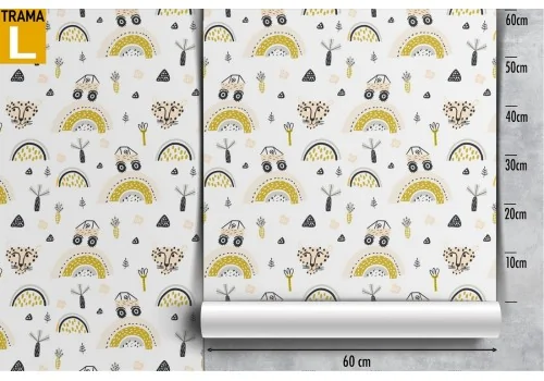 Stylized rainbow children's wallpaper. 2