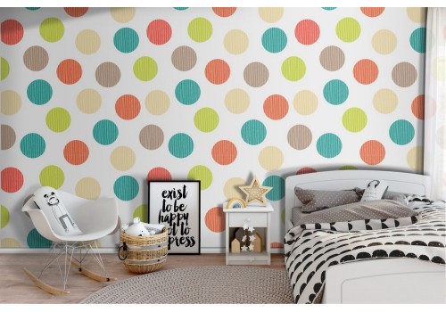 Polka Dot Wallpaper decoration for children.