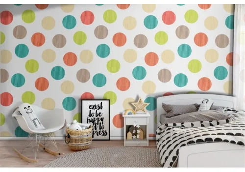 Polka Dot Children's Wallpaper Decoration.