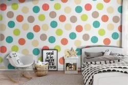 Polka Dot Wallpaper decoration for children.