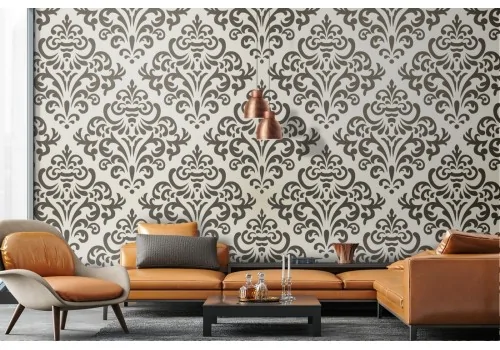 Damask vintage pattern wallpaper decoration.
