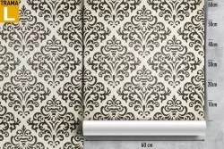 Carta da Parati decorazione damasco vintage pattern.