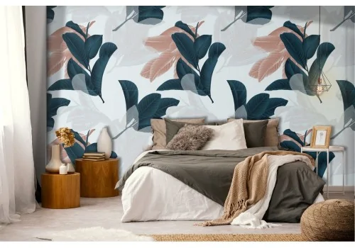 Wallpaper decoration abstract flowers.