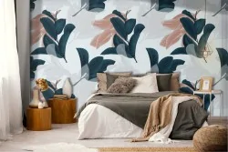 Wallpaper decoration abstract flowers.