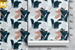 Carta da Parati Astratta Fiori Natura Stilizzata