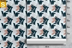 Carta da Parati Design e Stili Flora e Fauna Astratta Fiori Natura Stilizzata