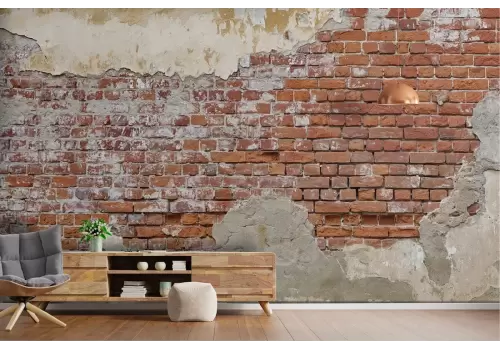 Wallpaper surface cement and bricks