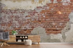 Wallpaper surface cement and bricks