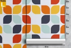 Carta da Parati decorazione geometrica anni '70.