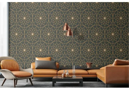 Art Deco geometric wallpaper decoration.