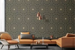 Art Deco geometric wallpaper decoration.